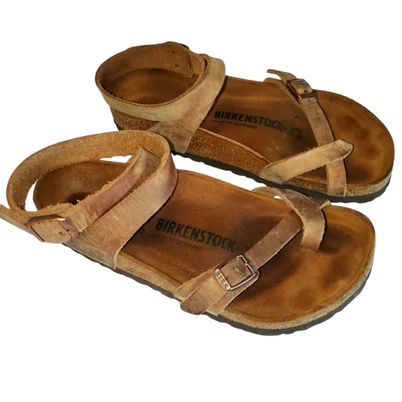BIRKENSTOCK Yara Habana Oiled Leather Ankle Strap Toe‎ Loop Sandal  Size EU 36 - Picture 10 of 13
